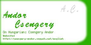 andor csengery business card